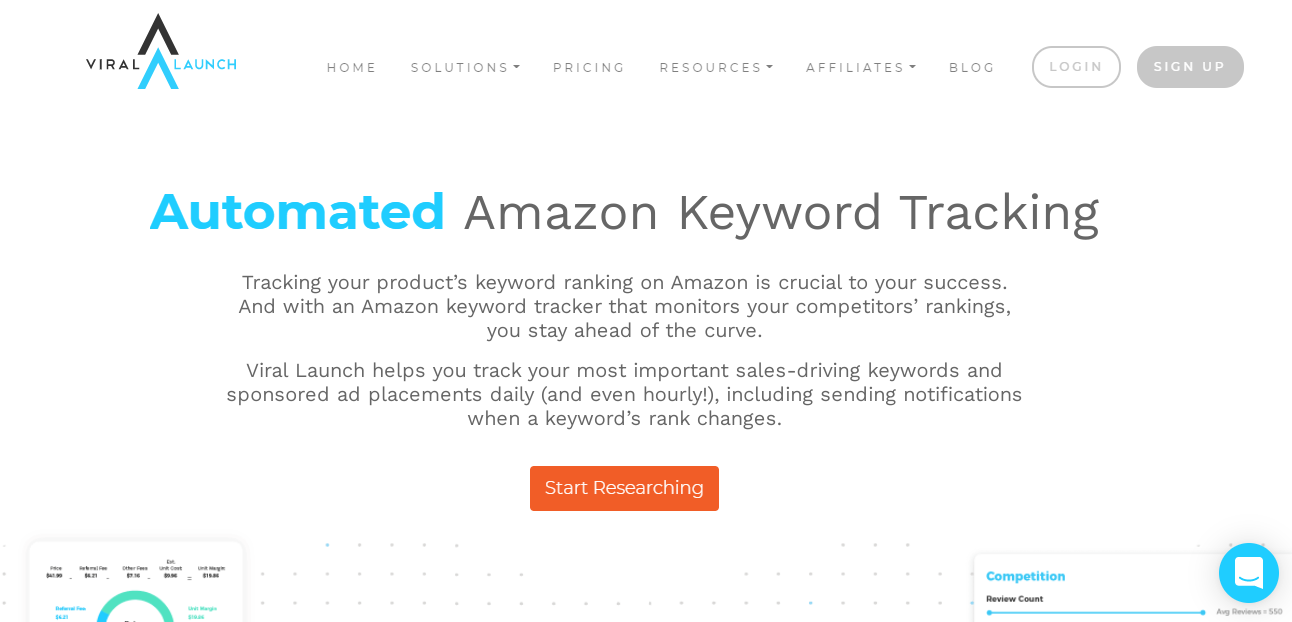 viral launch Amazon Keyword Tracking